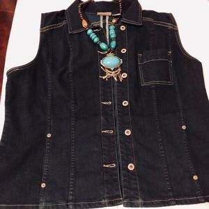 Chico’s womens Jean vest
